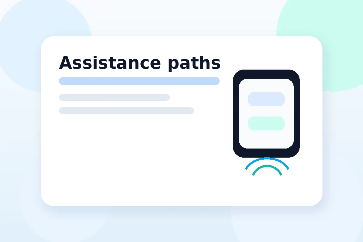 Illustration showing Lifeline service support and tablet assistance paths